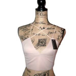Youmita Medium Rosedust Laser Cut Bralette NWT